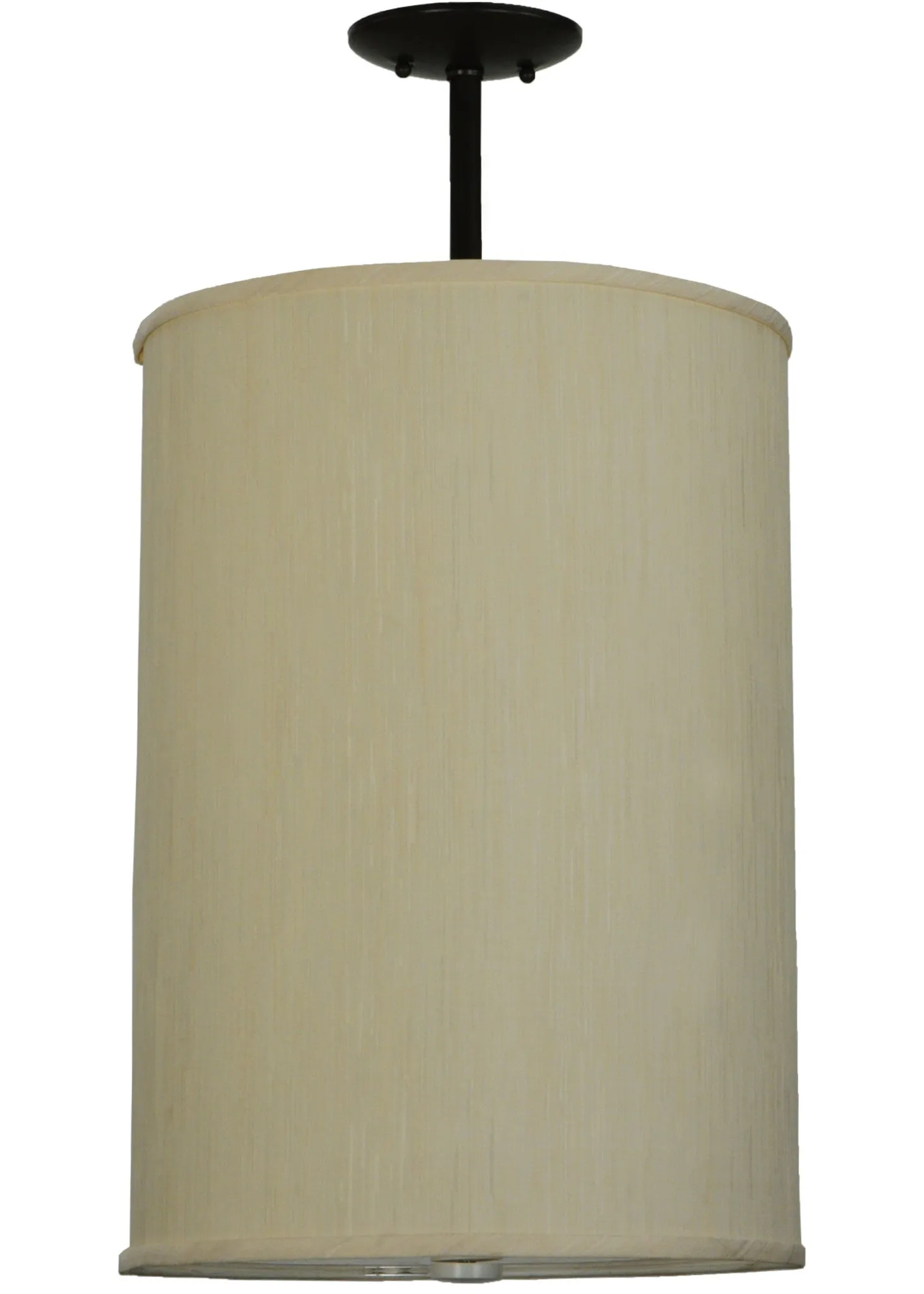 14.5"W Cilindro Mystic Beige Textrene Traditional Pendant