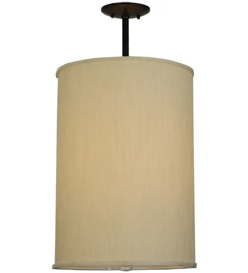 14.5"W Cilindro Mystic Beige Textrene Traditional Pendant