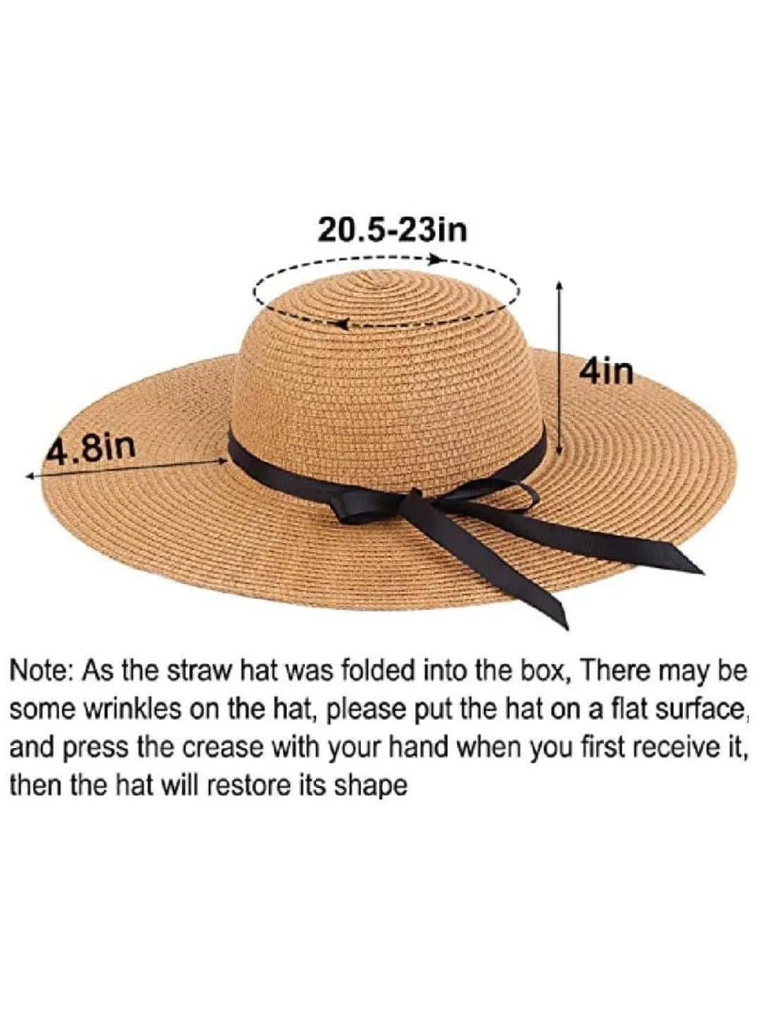 1pc Women's Sun Hat With Wide Brim, UPF 50  Bowknot Summer Hat, Foldable & Rollable Soft Beach Hat