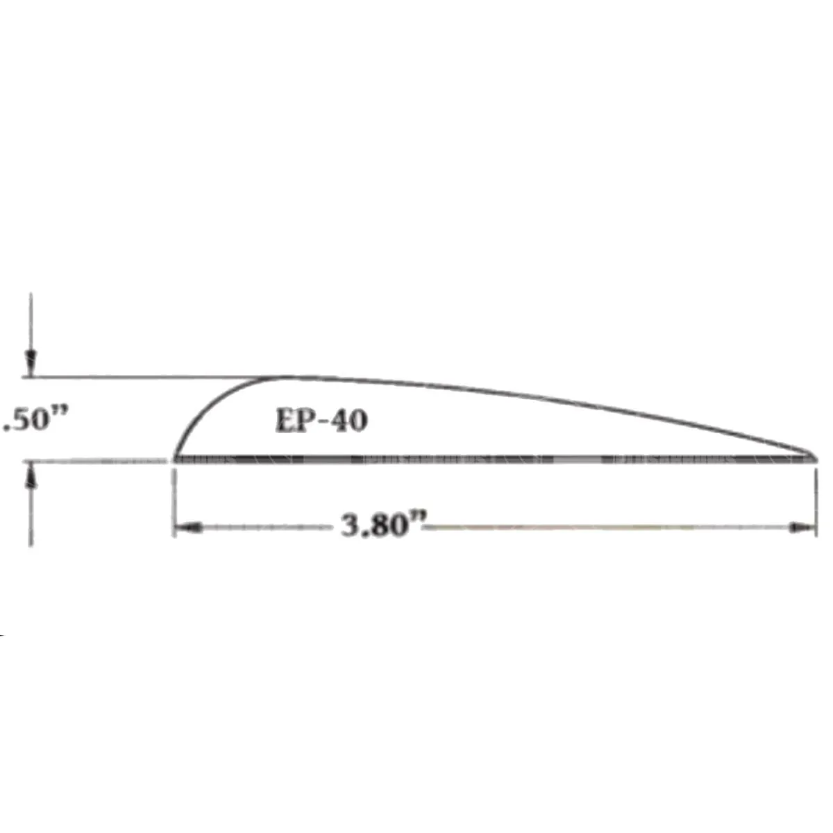 AAE EP40 Plasti-Fletch Elite 3.8" Vanes (12 Pack)