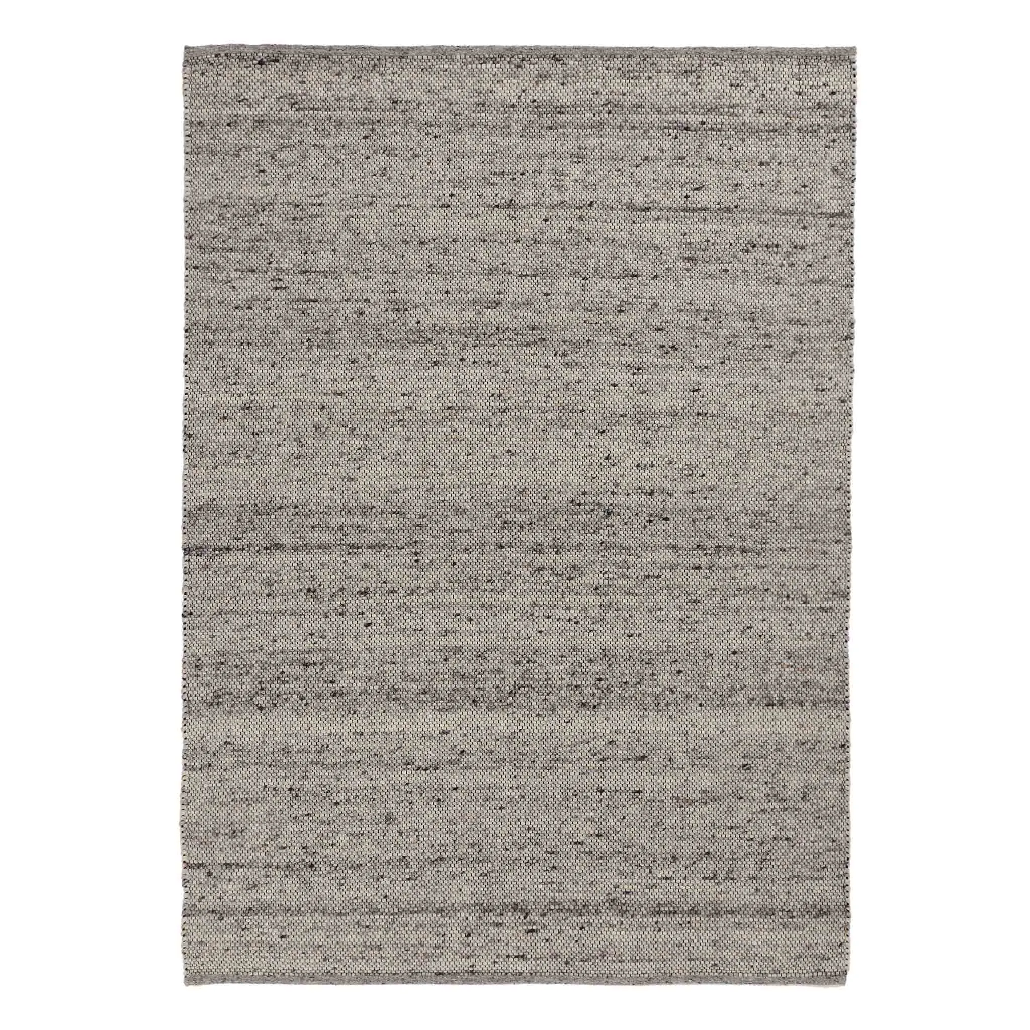 Aluva Wool Rug [Grey melange/Black]