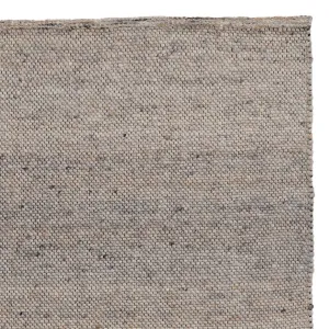 Aluva Wool Rug [Light grey melange/Black]