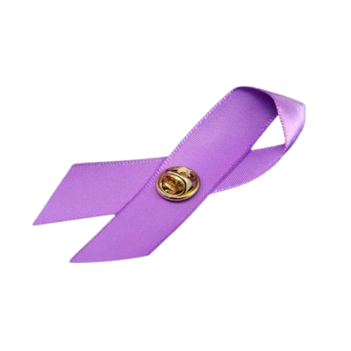 Alzheimer's Awareness Purple Satin Ribbon Pins