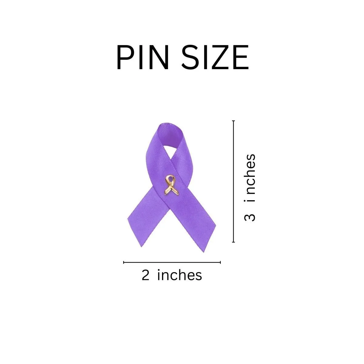 Alzheimer's Awareness Purple Satin Ribbon Pins