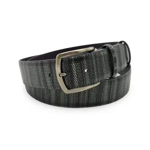 Anthracite Honeycomb Texture Metallic Belt