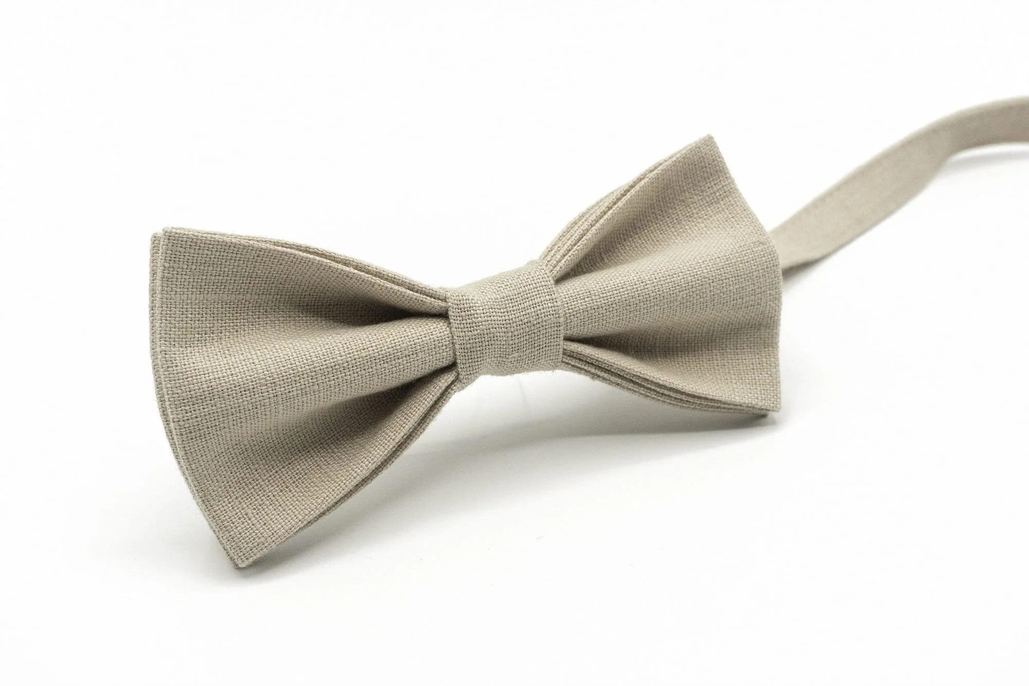 Beige Bow Tie Set for Men and Boys