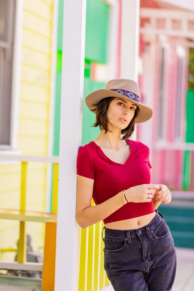 Beige Fedora Hat