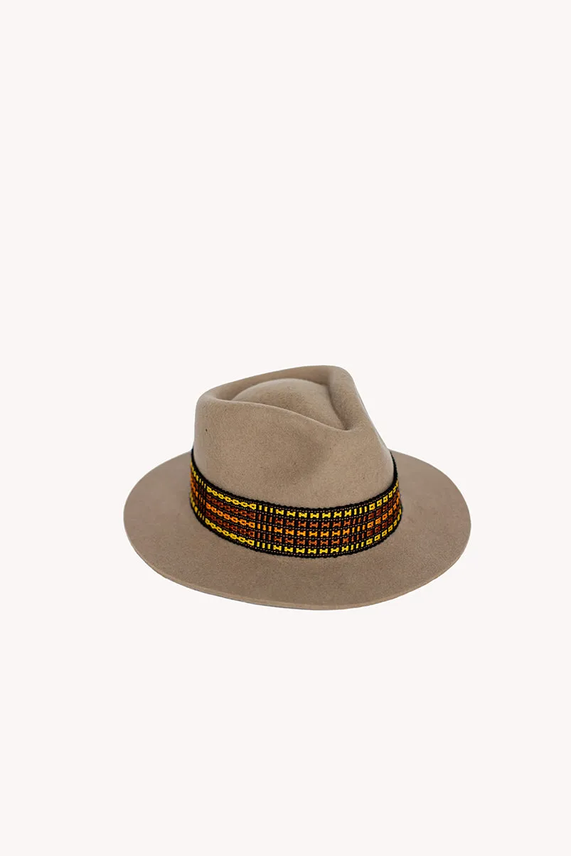 Beige Fedora Hat