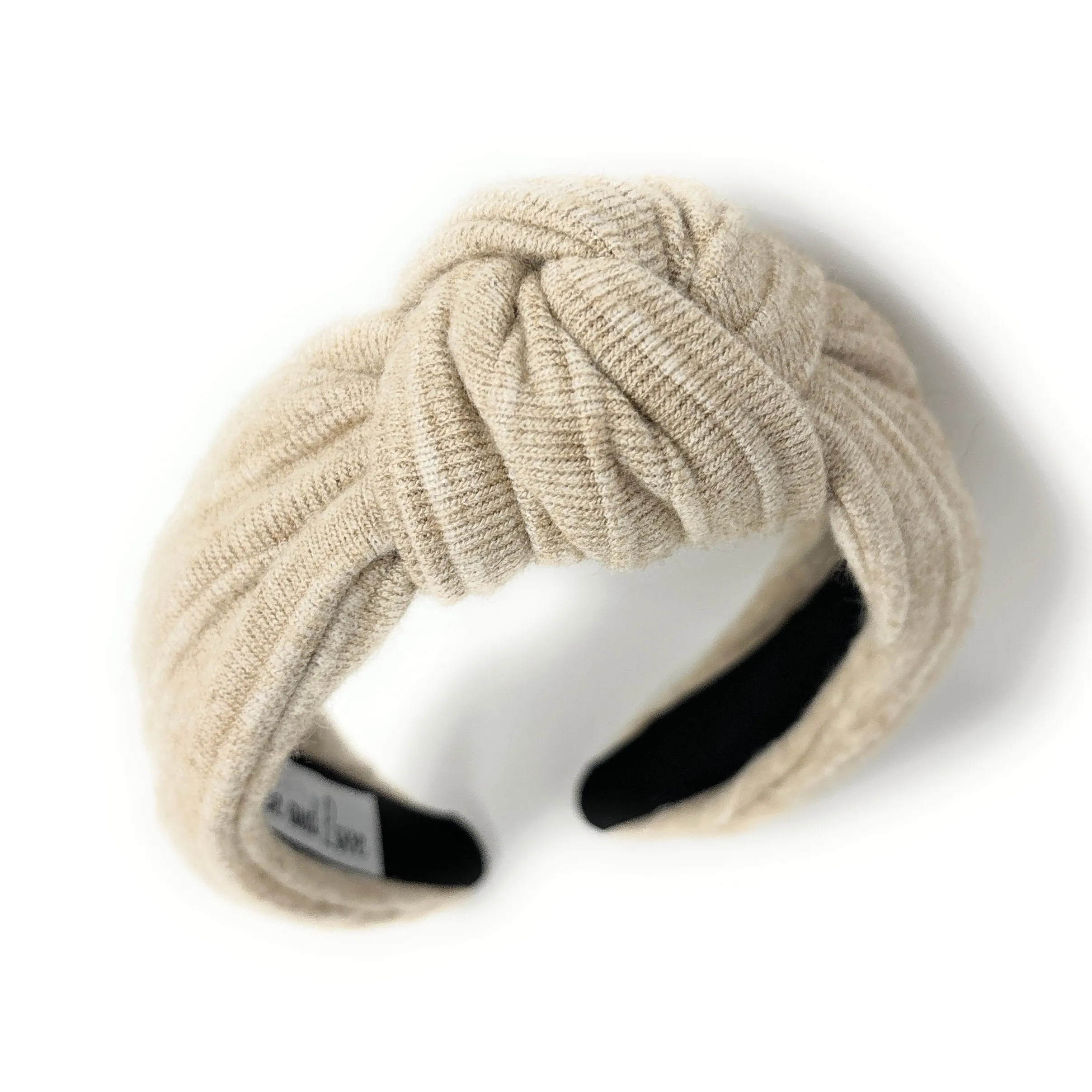 Beige Soft Top Knot Headband