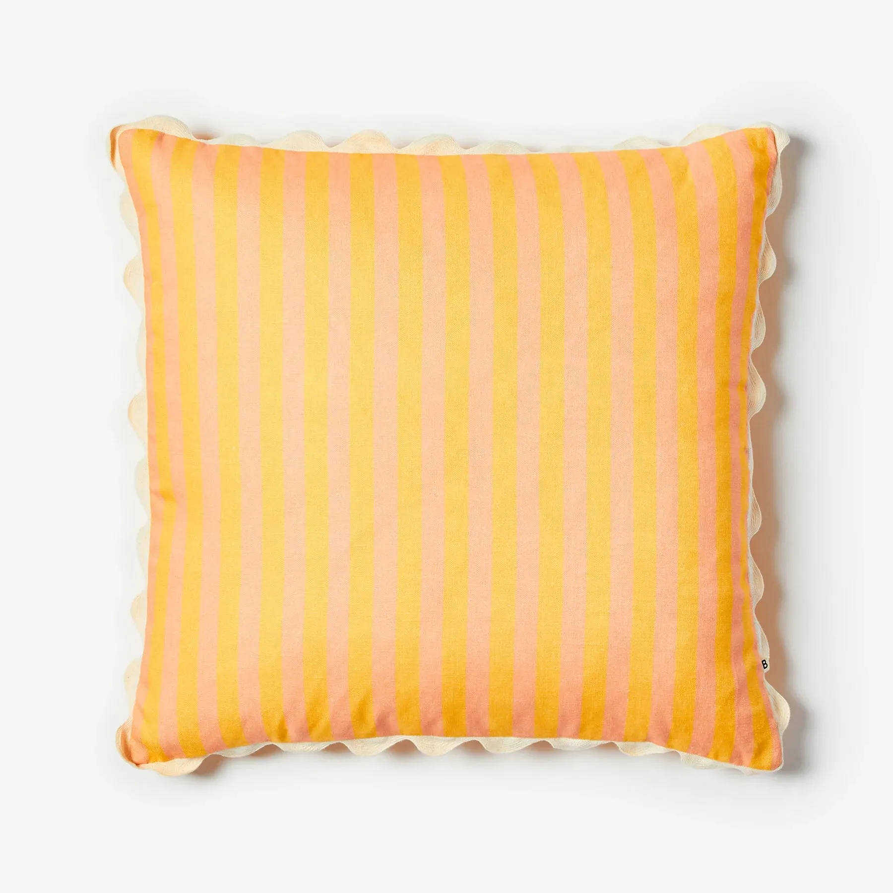 Bonnie & Neil Thin Stripe Yellow Cushion 60cm