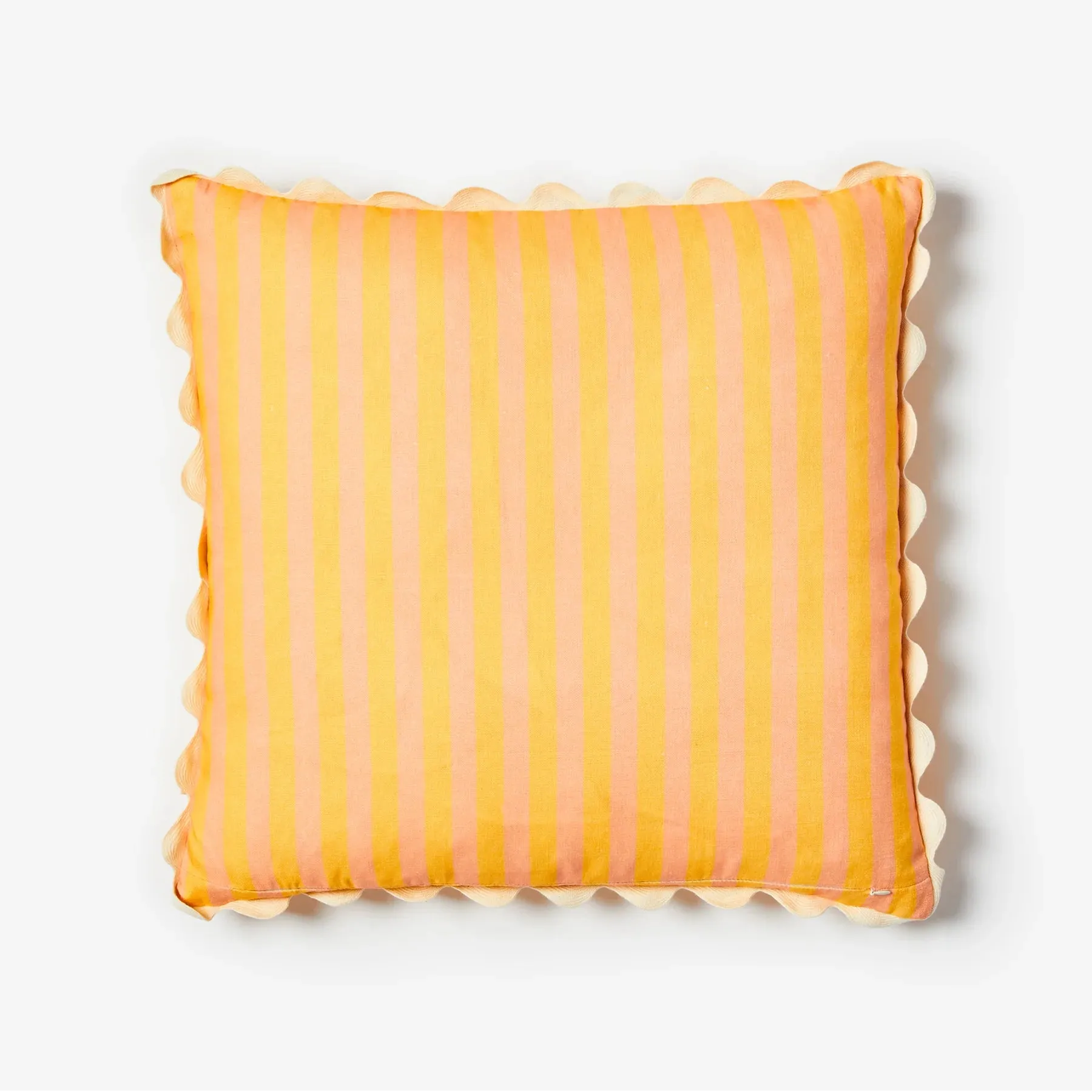 Bonnie & Neil Thin Stripe Yellow Cushion 60cm