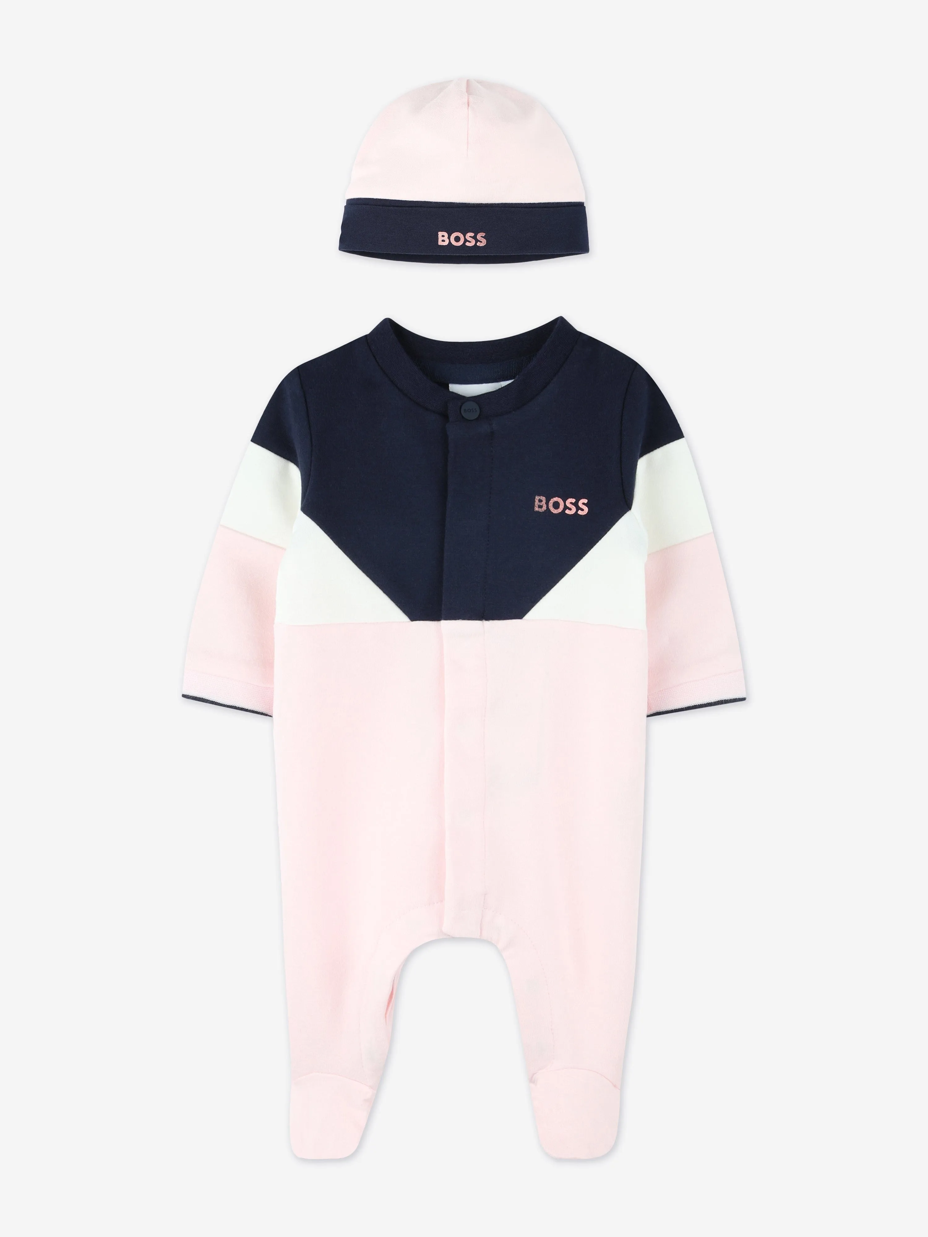 BOSS Baby Girls Babygrow Gift Set in Pink