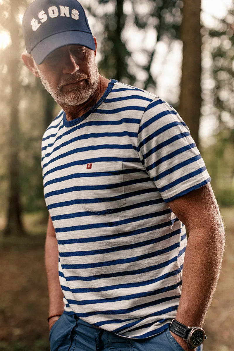 Breton Striped T Shirt Blue