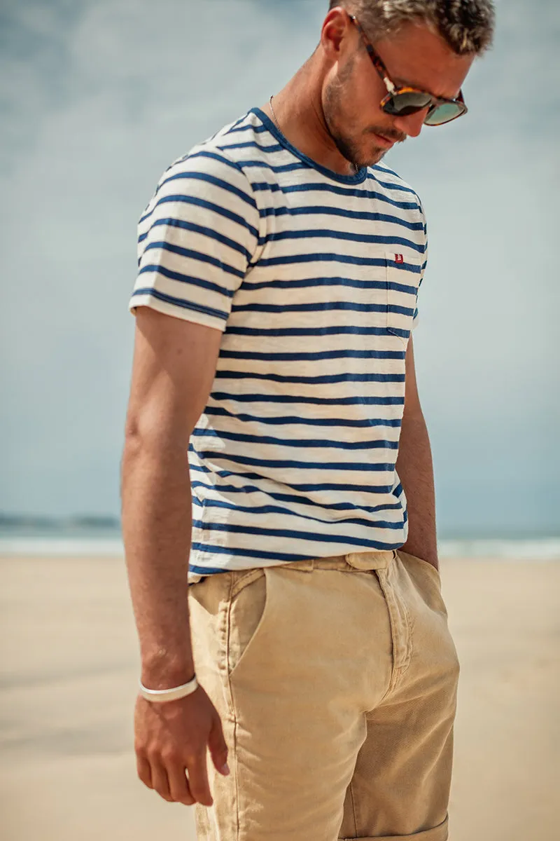 Breton Striped T Shirt Blue