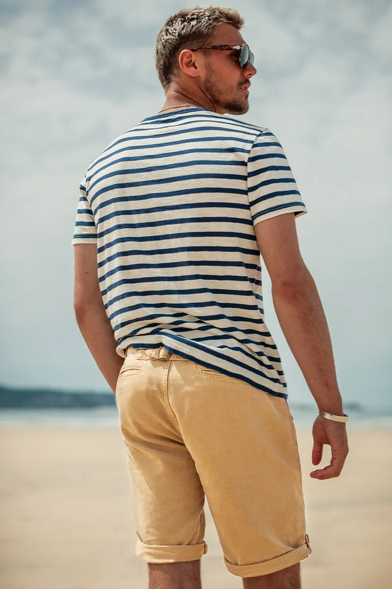 Breton Striped T Shirt Blue