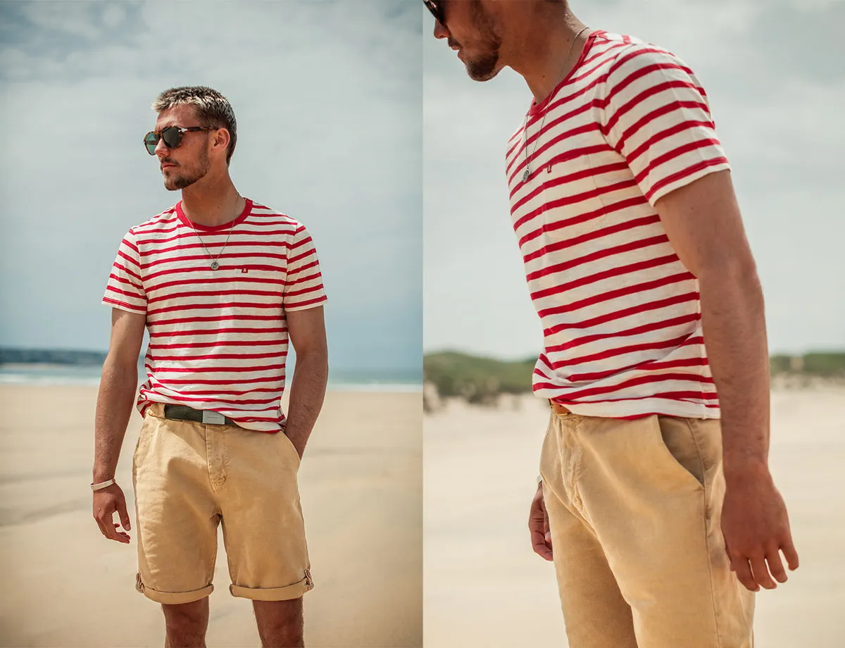 Breton Striped T Shirt Red