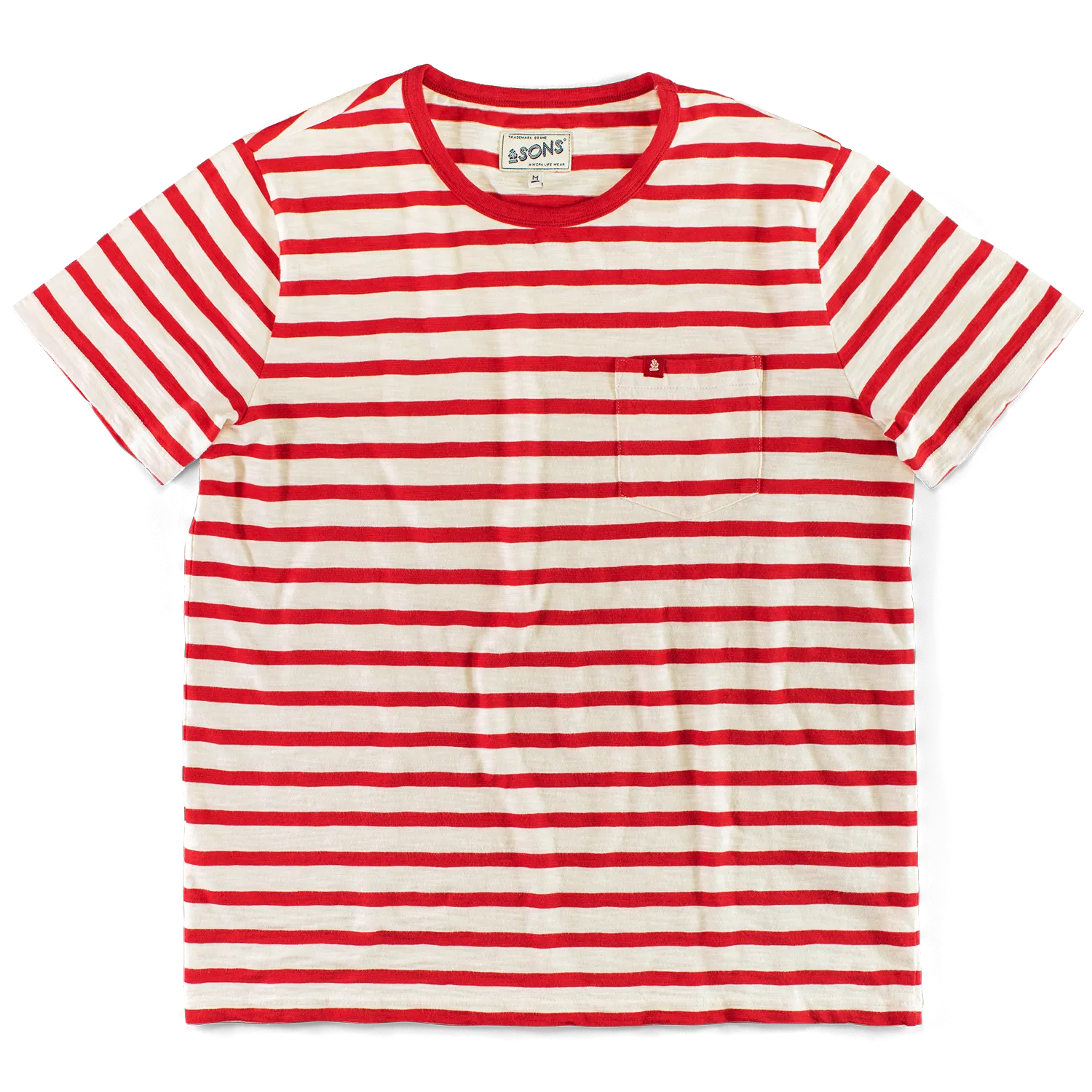 Breton Striped T Shirt Red