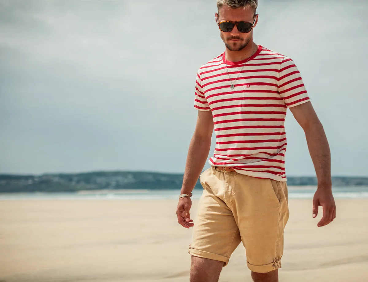 Breton Striped T Shirt Red