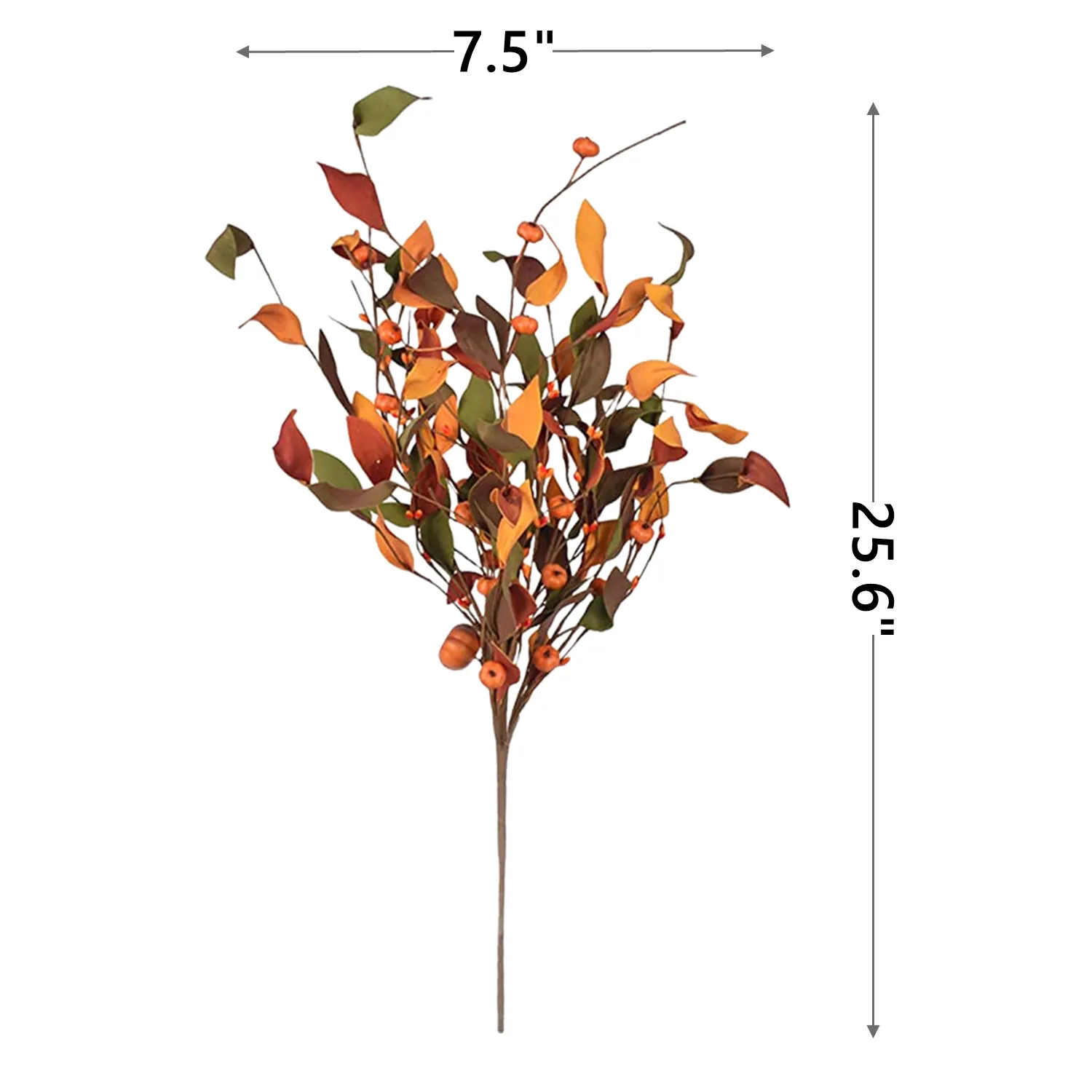 Bulk Thanksgiving Day Flowers Fall Leaf and Pumpkins Spray Bush Holiday Decoration Wholesale