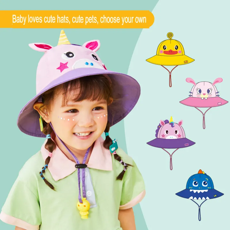 children's hat summer sun protection hat for children and middle-aged children fisherman hat baby basin hat children's hat