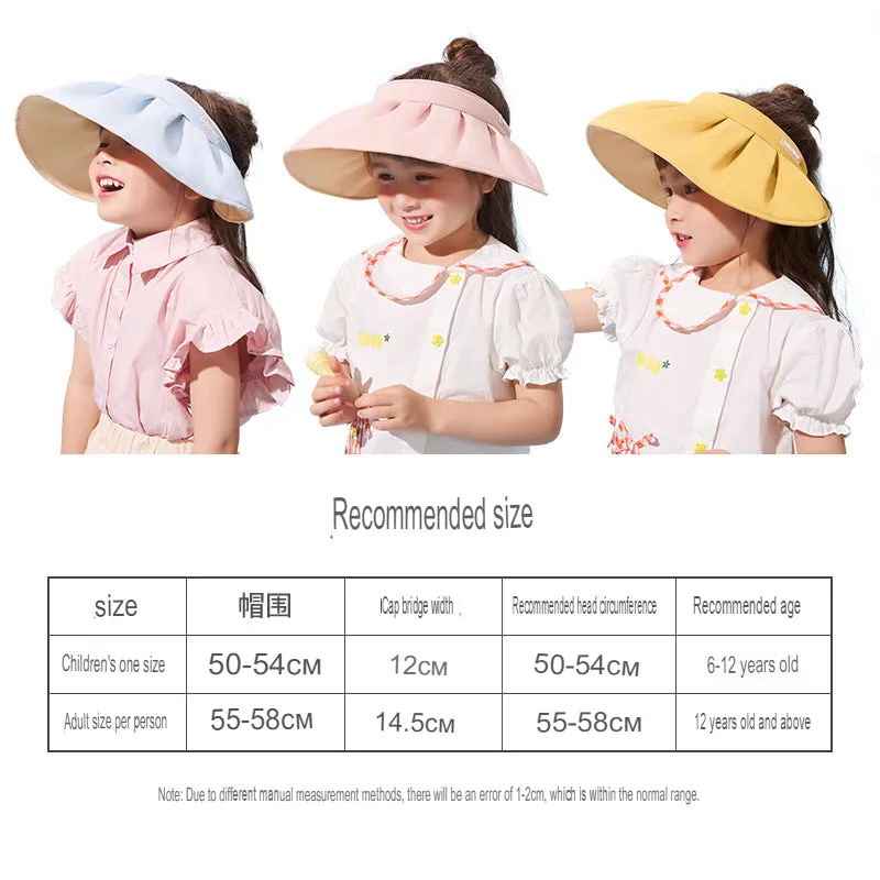 children's soft brim summer hat girls sun hat baby sun hat children large brim sun hat