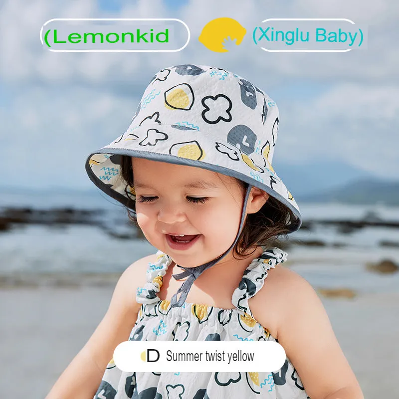 children's sun hat spring and summer boys and girls fisherman hat sun hat new baby sun hat basin hat