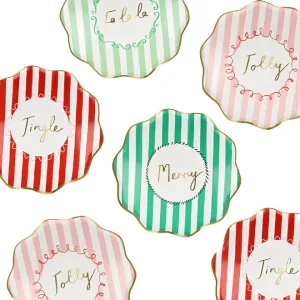 Christmas Striped Side Plates