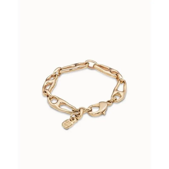 Connected Golden Metal Bracelet