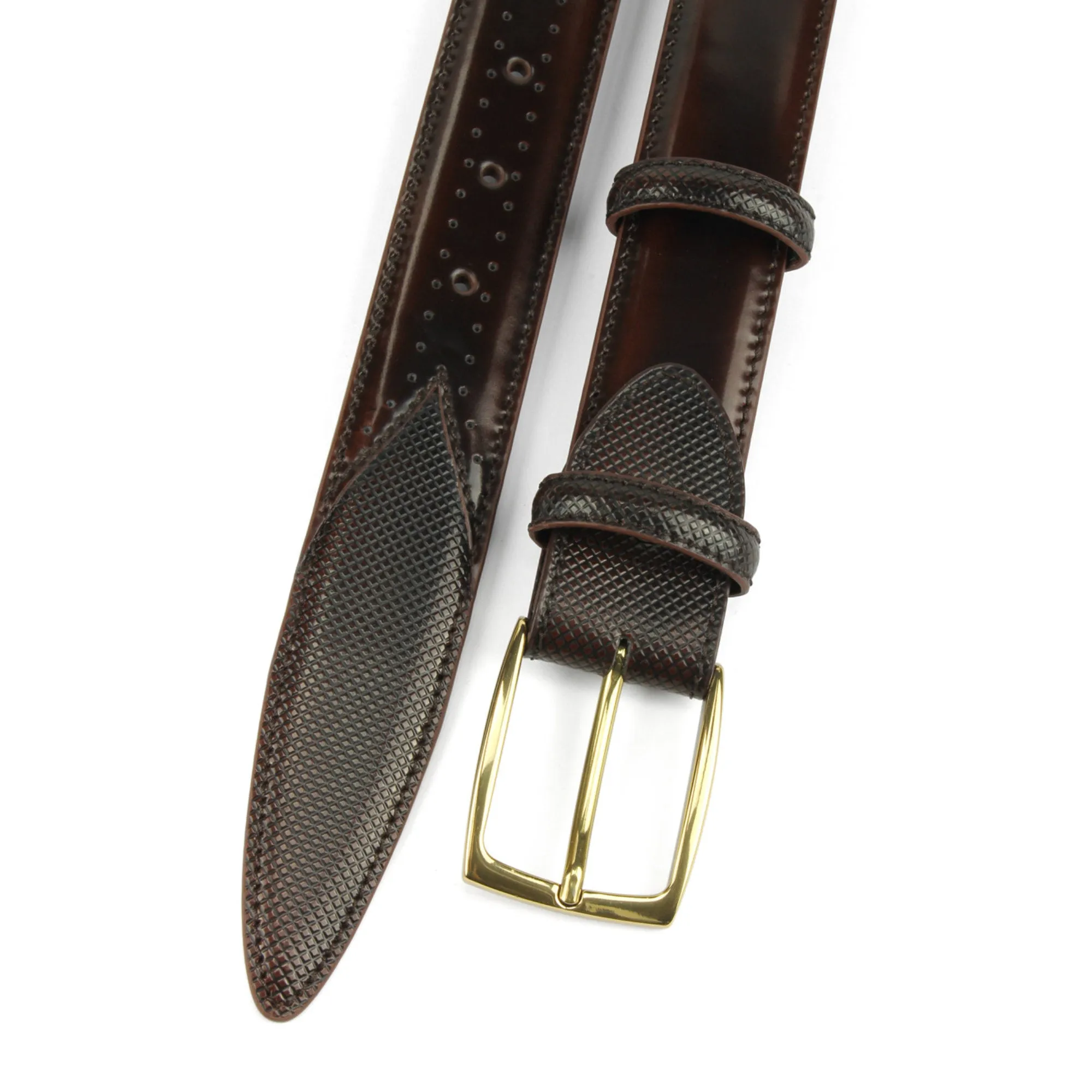 Creme Brulee Belmondo Cordovan Effect Belt