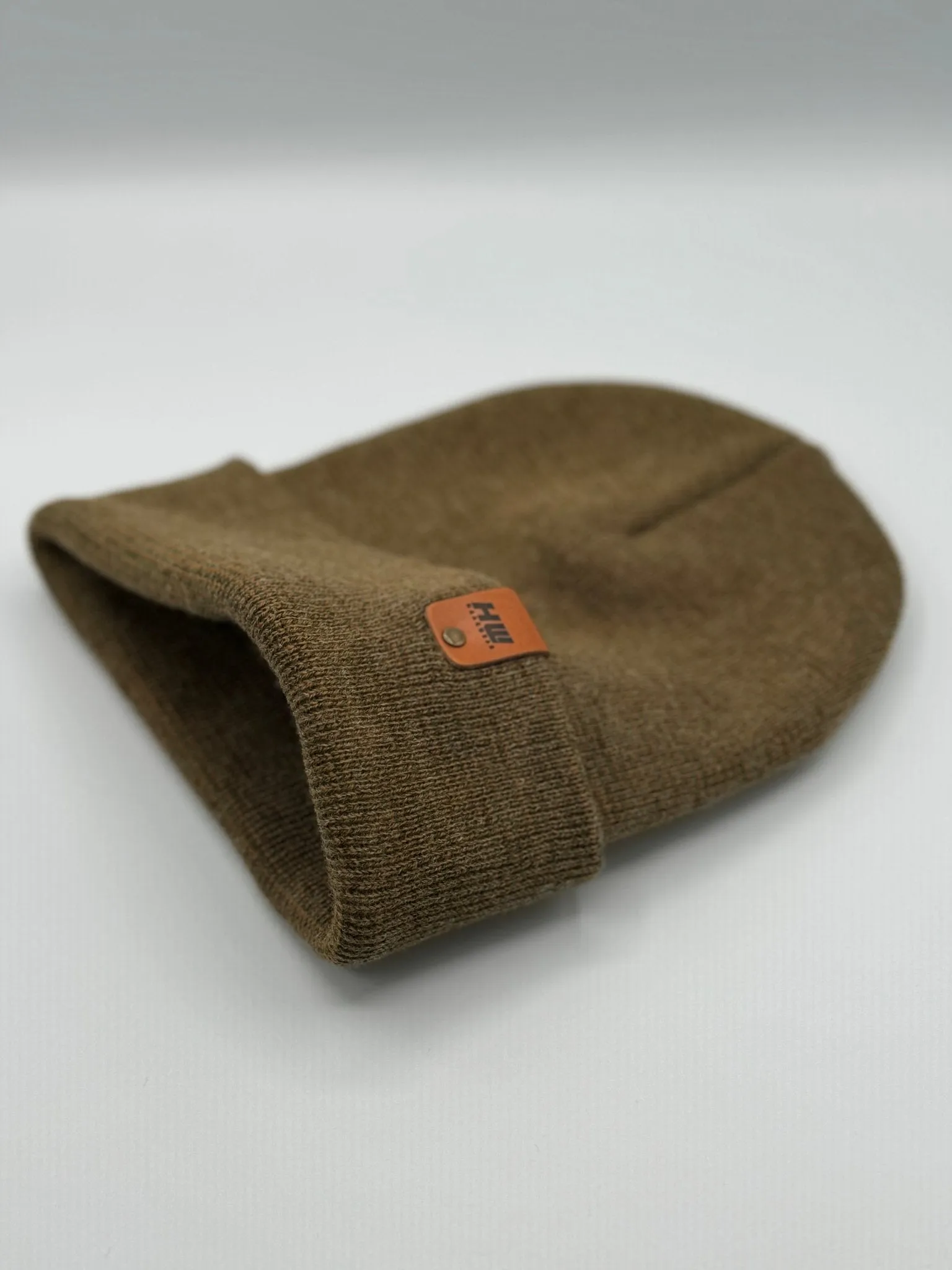 CTD406 HAAKWEAR Traditional Fusion Cuffed Beanie - Green/Brown, Made in USA