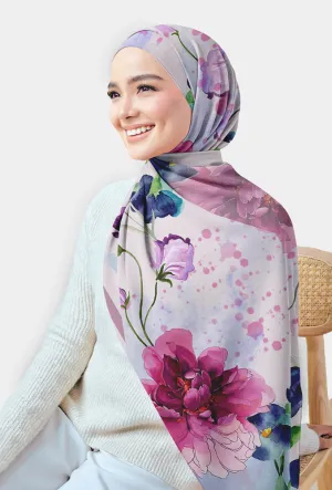 Deira Floral hijab scarf print chiffon rectangular