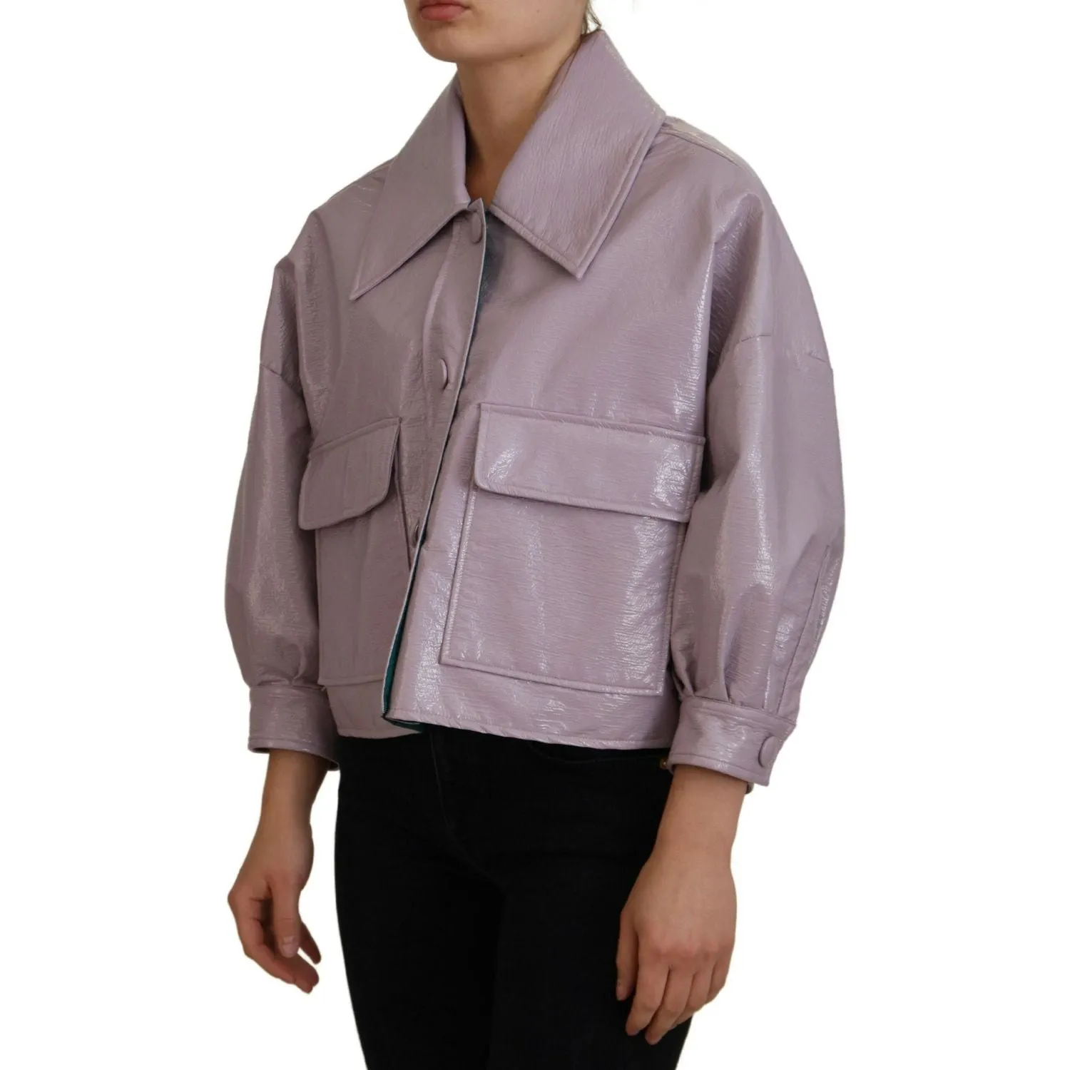 Dolce & Gabbana Chic Purple Cropped Jacket - A Style Statement