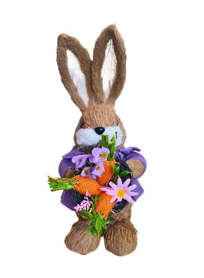 Easter Bunny Garden Décor Straw Rabbit Craft Ornament for Yard Signs, Living Rooms, and Bedrooms