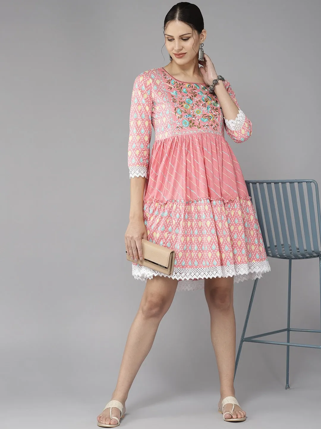 Embroidered Cotton Dress