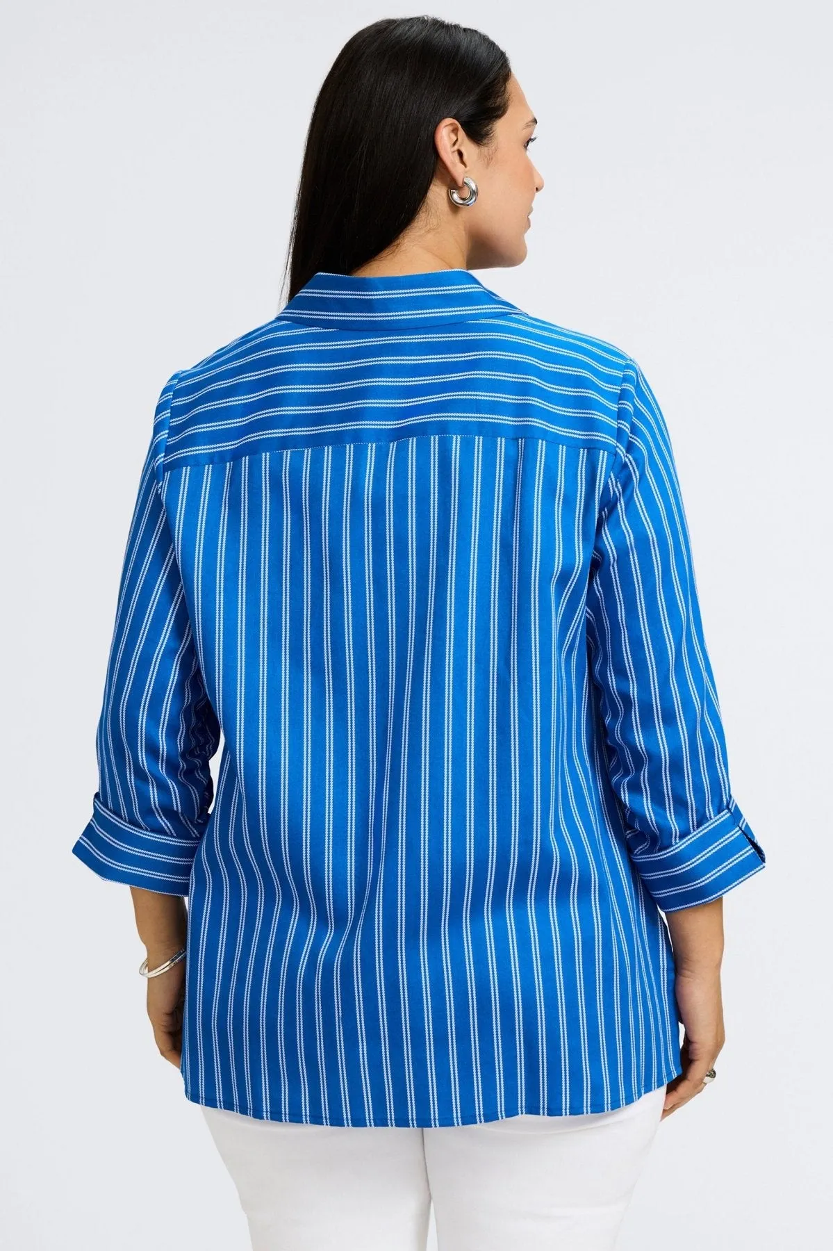 Evelyn Plus No Iron Rope Stripe Shirt