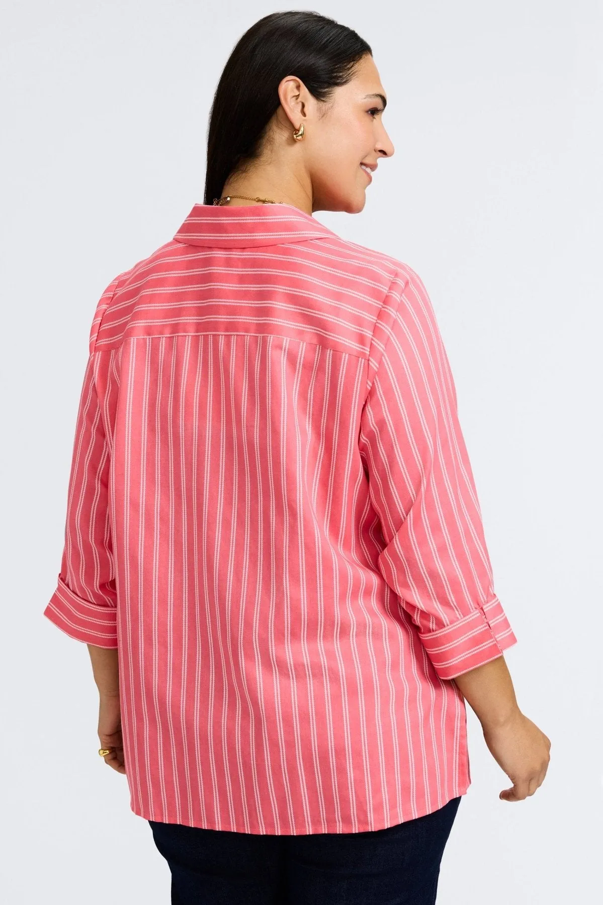 Evelyn Plus No Iron Rope Stripe Shirt