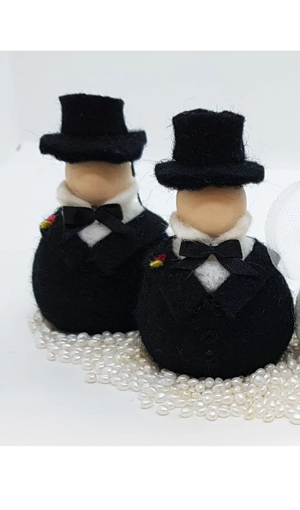 Felt wool Bride and Groom - Wedding Couple