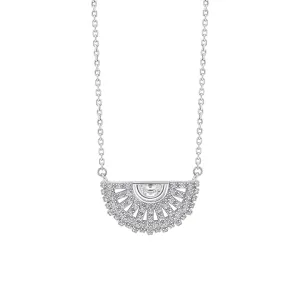 Fiorelli Sterling Silver Clear Cubic Zirconia Necklace N4608C