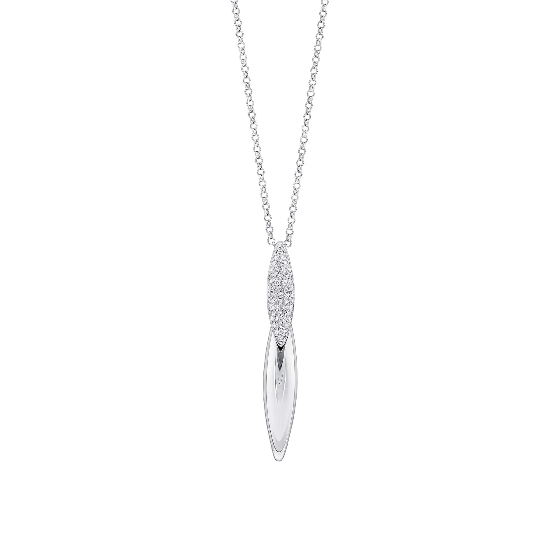 Fiorelli Sterling Silver White Cubic Zirconia Pendant P5431C