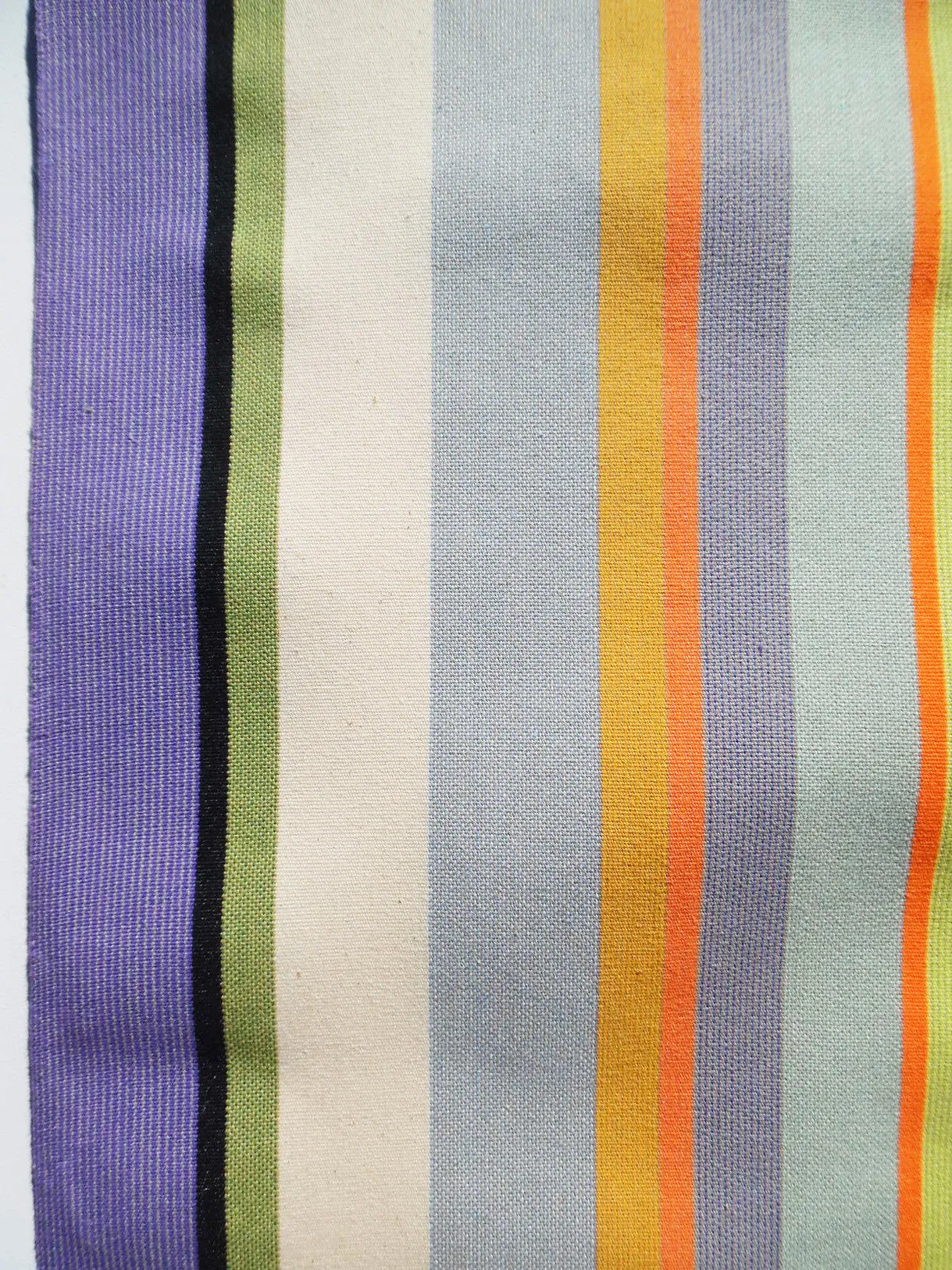 French Cotton Canvas Striped Textile Pastel