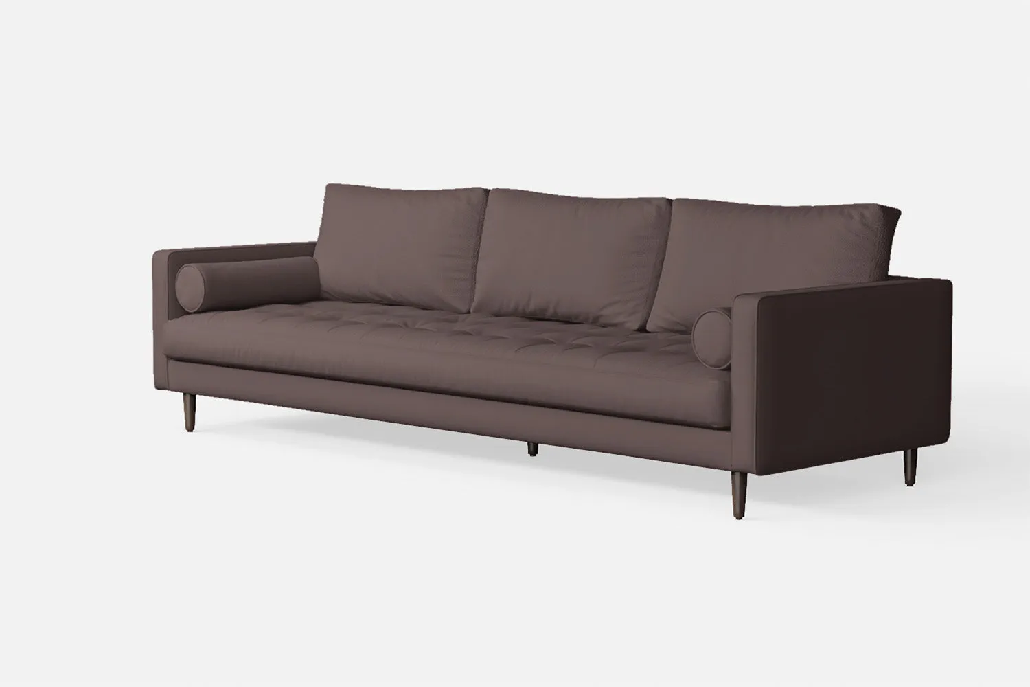 Gela 4 Seater Sofa Rose Taupe Leather