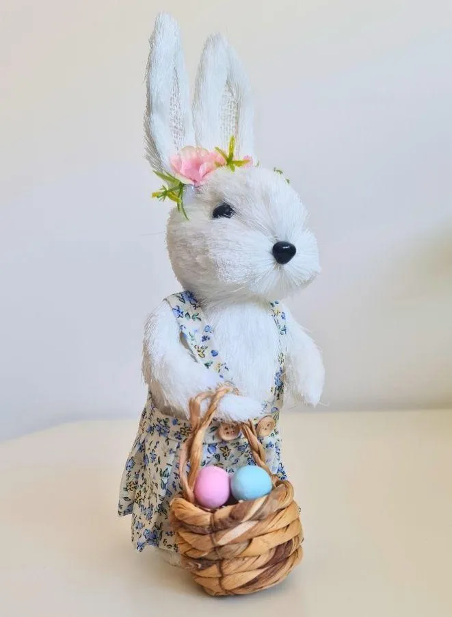 Handmade Easter Bunny Easter Decoration (29 cm) - Cotton String, Yard, Garden, Living Room Decor