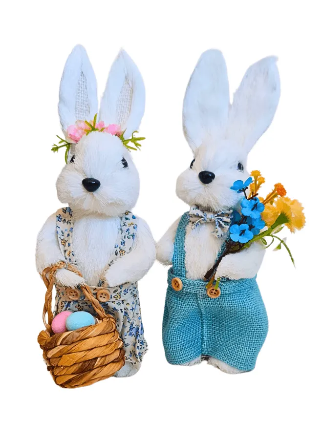 Handmade Easter Bunny Easter Decoration (29 cm) - Cotton String, Yard, Garden, Living Room Decor