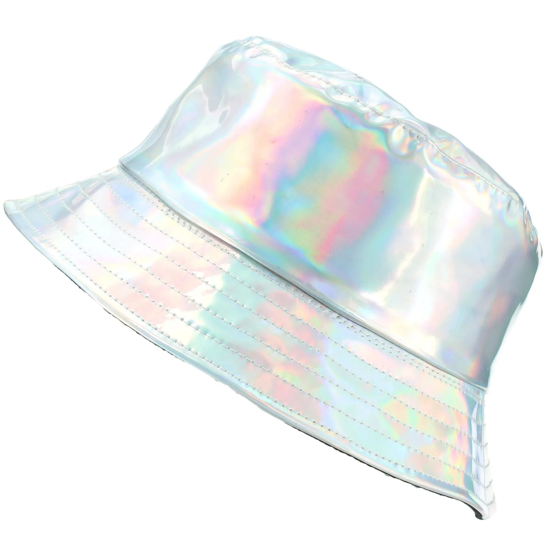 Holographic Bucket Hat - Shiny Silver