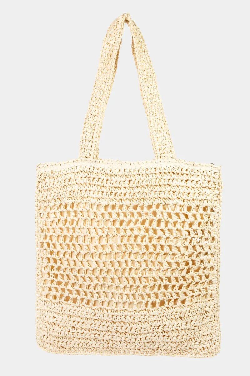 Lizzy Straw-Paper Crochet Tote Bag