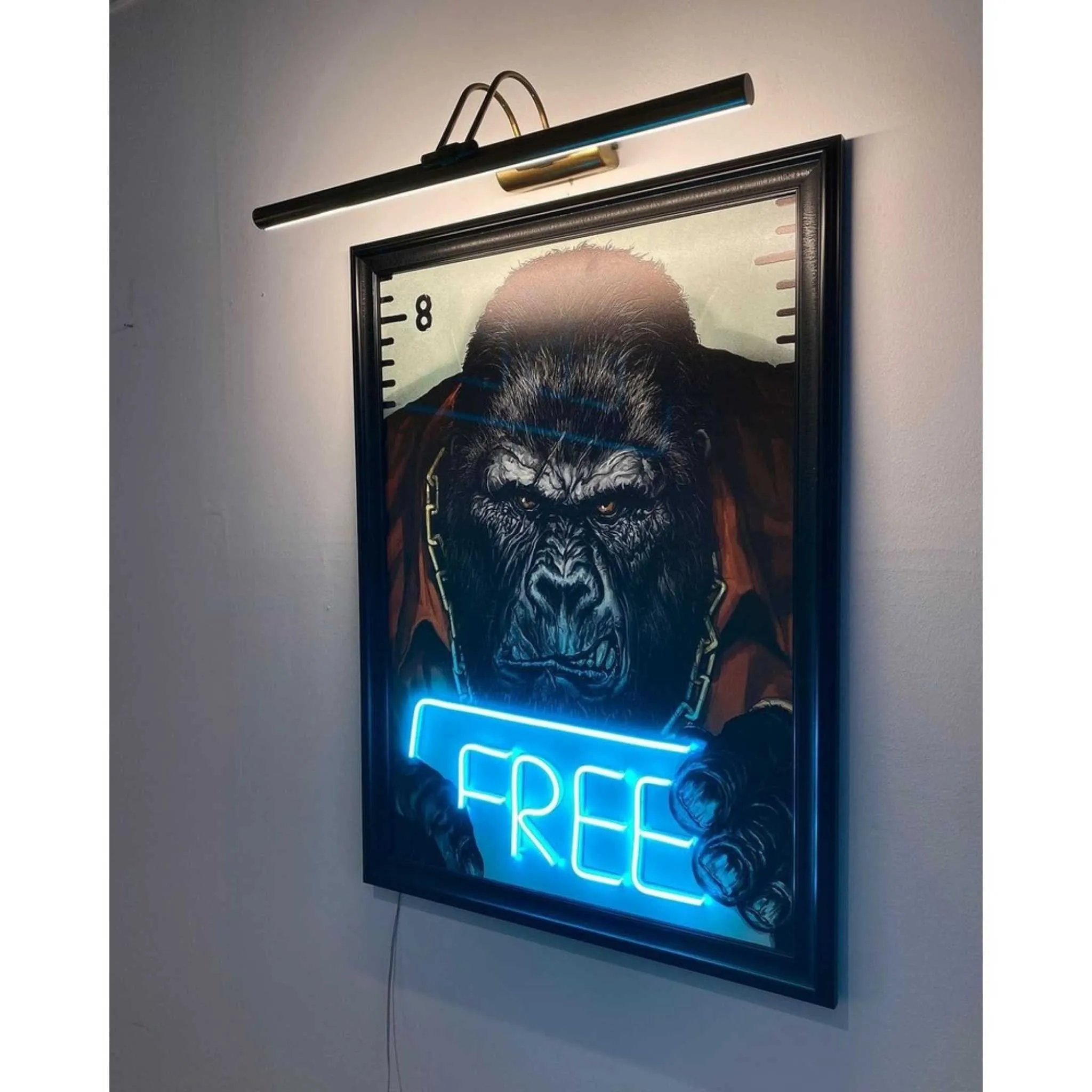 Majestic Monarch: King Kong Neon Sign Wall Art