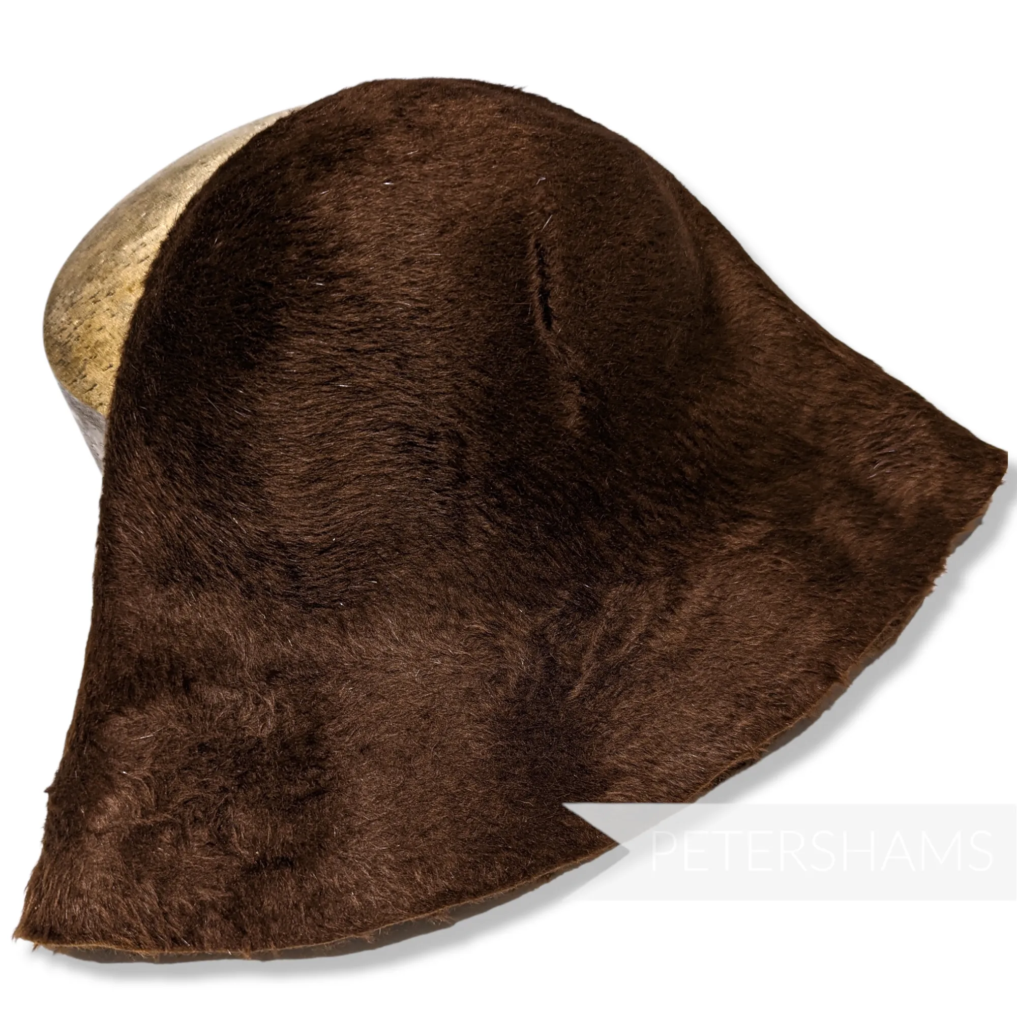 Melusine Vintage Fur Felt Cone Hood Hat Body - Beige & Browns