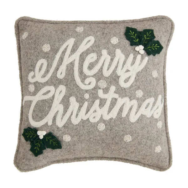 MERRY CHRISTMAS MINI FELT PILLOW