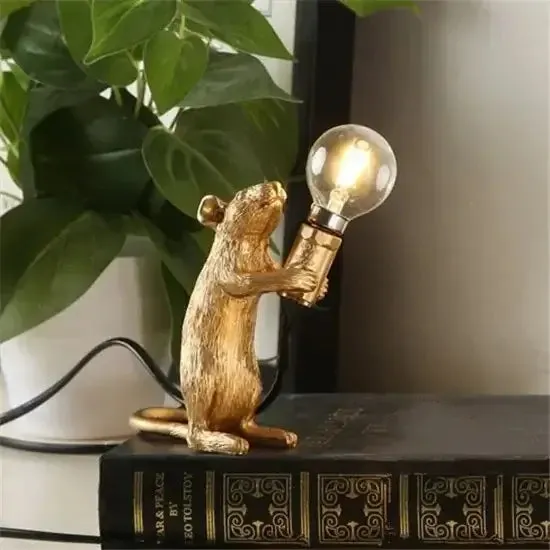 Mouse Resin Table Lamp