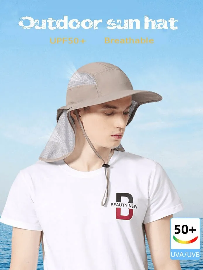 Multi-Functional Wide-Brimmed UV Sun Hat with Neck Protection - SF0388